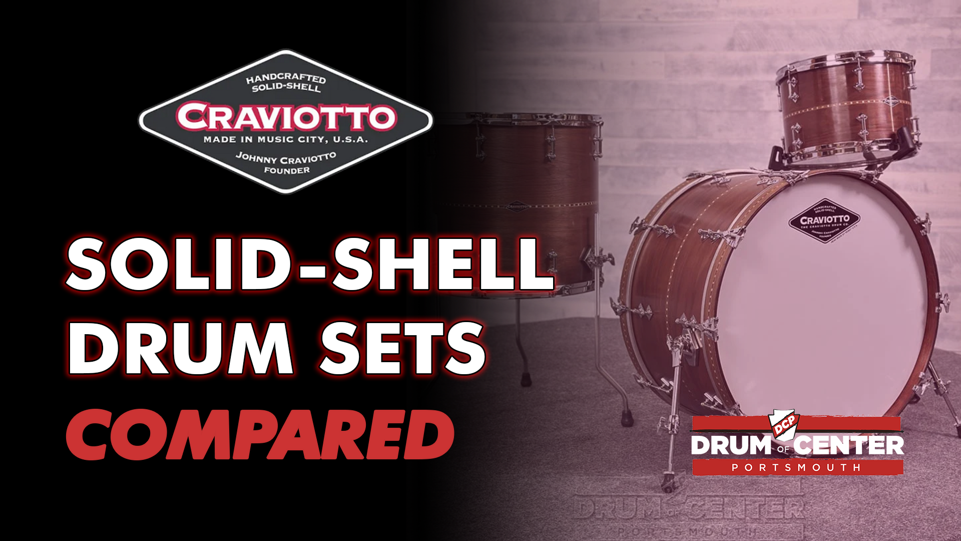 Craviotto Solid-Shell Drum Set Showcase  - Maple vs. Walnut