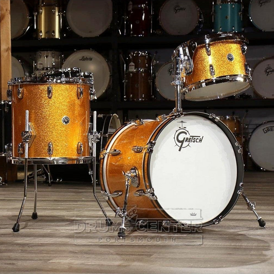 Gretsch Brooklyn 3pc Jazz Drum Set Gold Sparkle - Drum Center Of Portsmouth