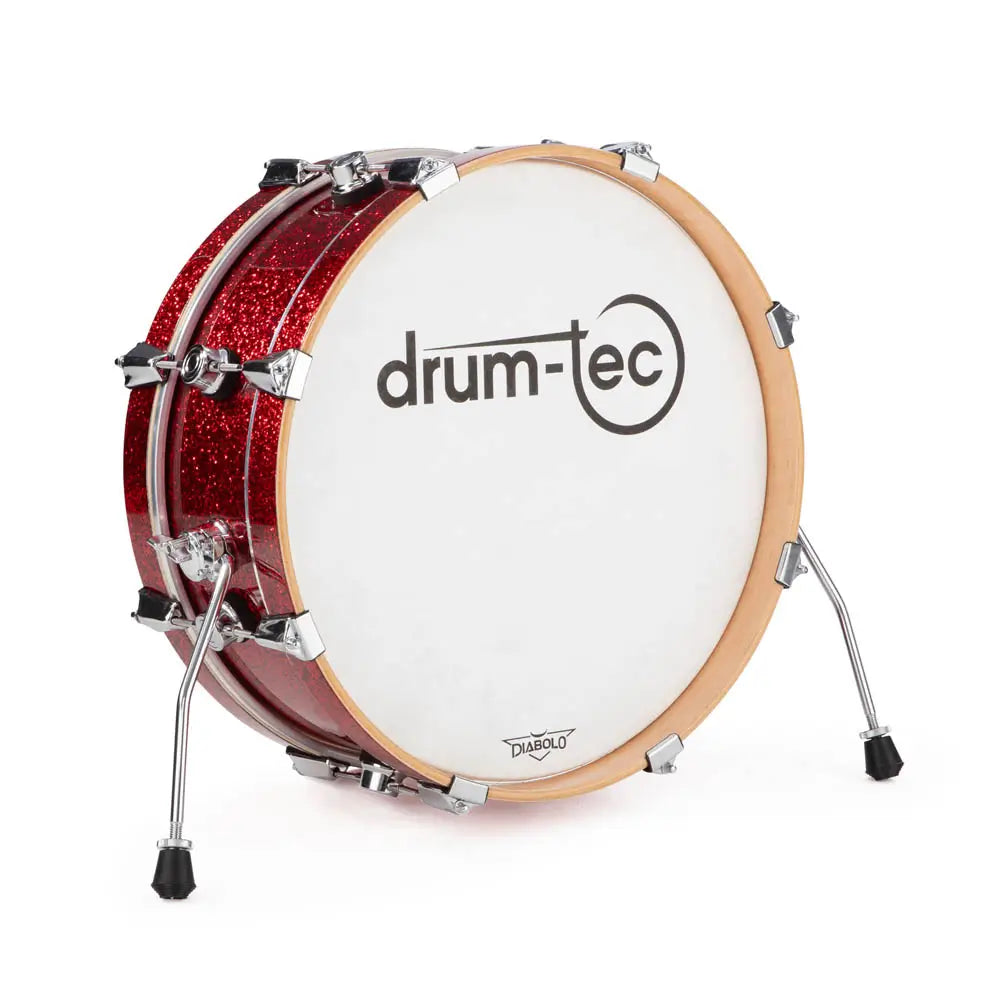 Drum-Tec Diabolo 3 E-Bass Drum 18x6 Red Sparkle - Drum Center Of Portsmouth