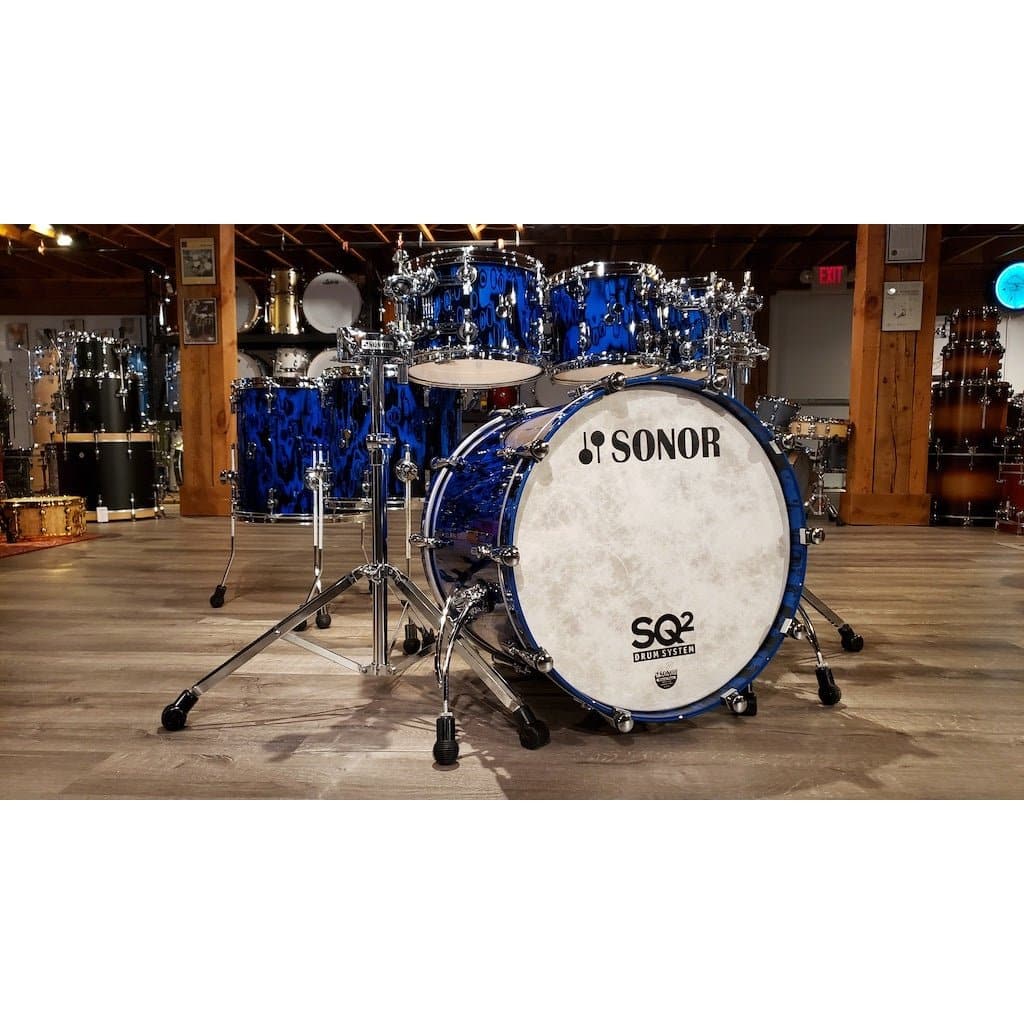 Sonor SQ2 Vintage Maple 6pc 22/8/10/12/14/16 Drum Set - Blue Tribal