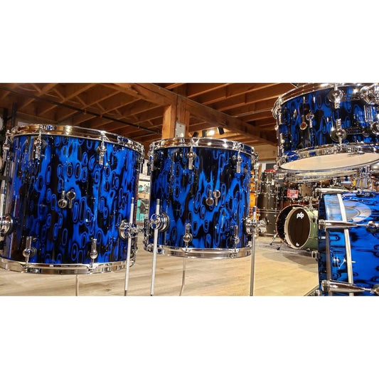 Sonor SQ2 Vintage Maple 6pc 22/8/10/12/14/16 Drum Set - Blue Tribal