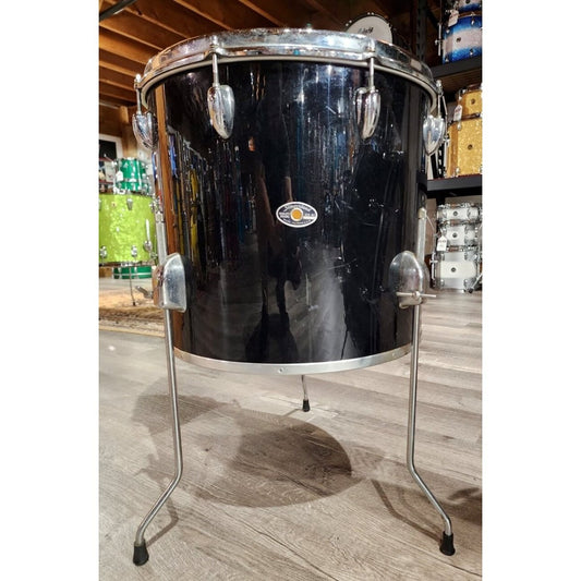 Used Vintage Slingerland 4pc Single-Headed Drum Set - Black