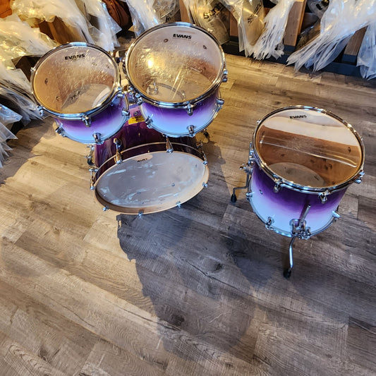 Used Mapex Pro M 4pc Drum Set Purple Ice Fade