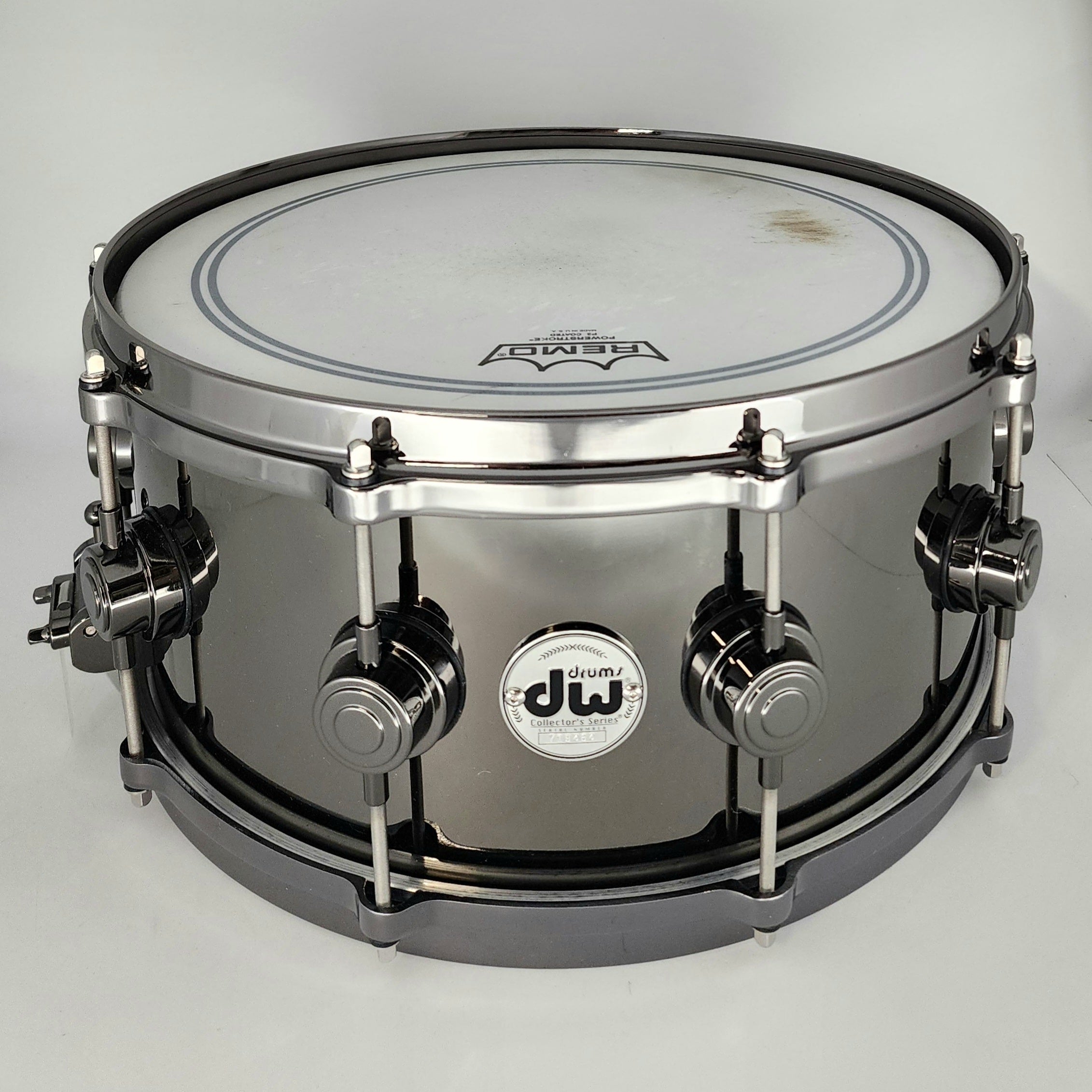 Used DW Collectors Black Nickel Over Brass Snare Drum 14x6.5