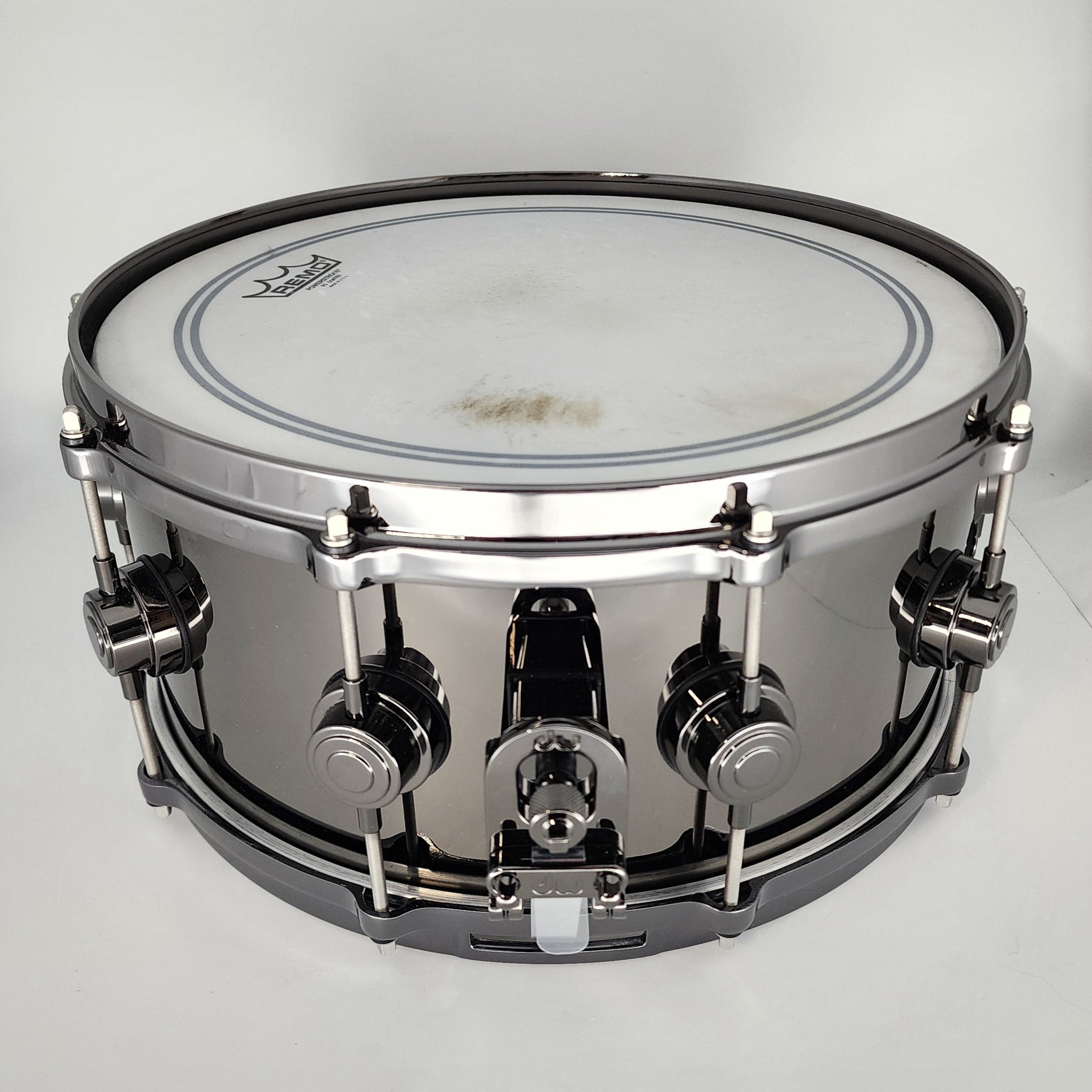 Used DW Collectors Black Nickel Over Brass Snare Drum 14x6.5