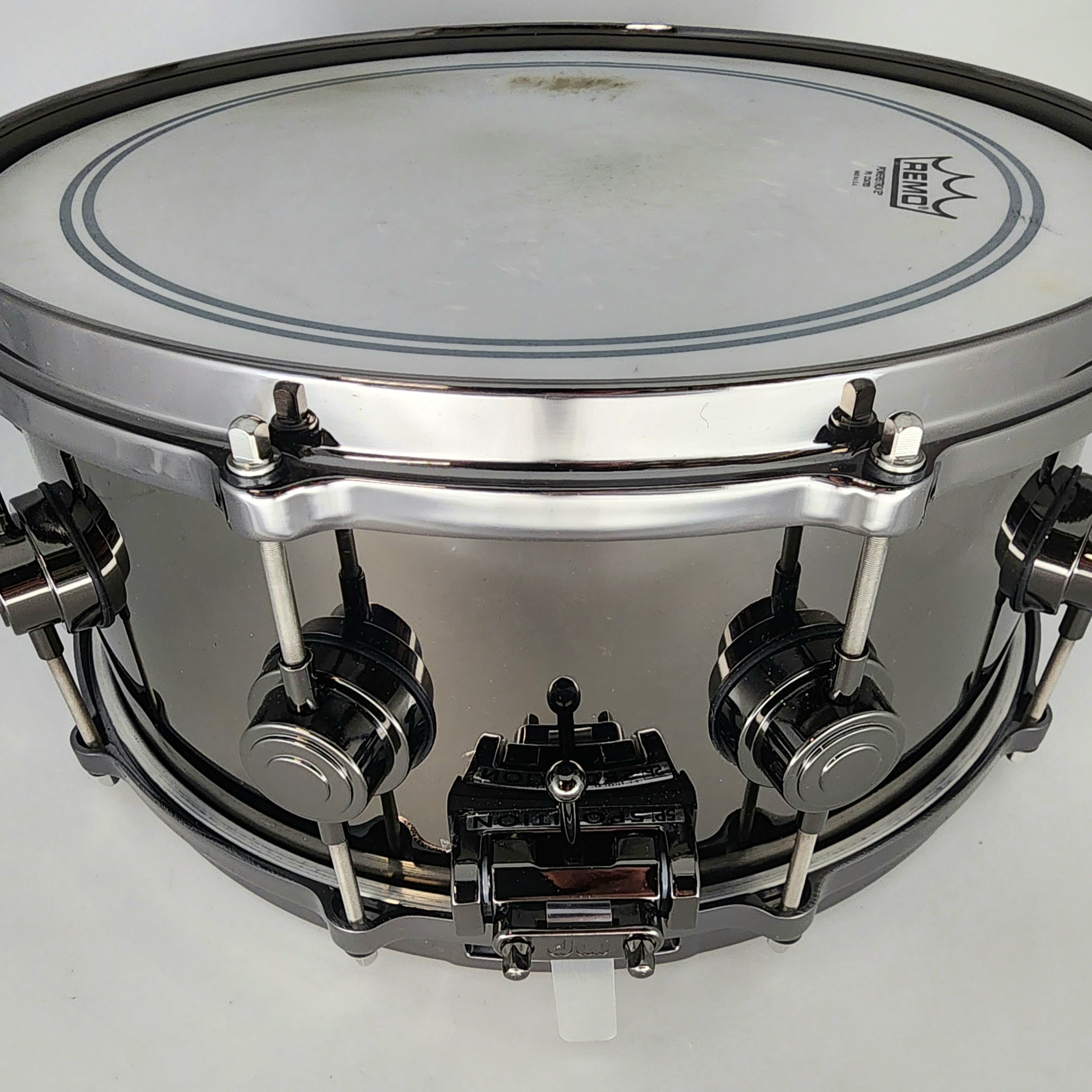 Used DW Collectors Black Nickel Over Brass Snare Drum 14x6.5