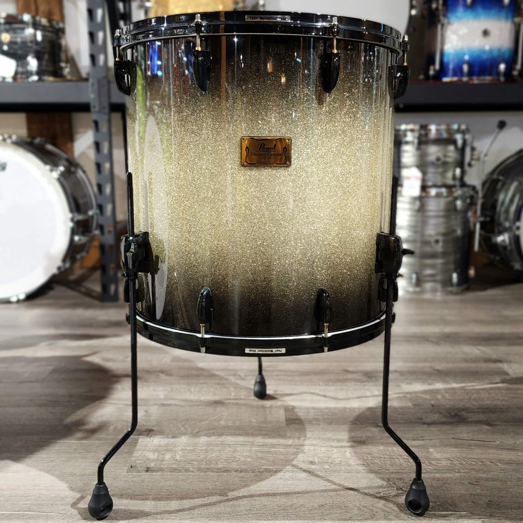Used Pearl Masters Custom Maple MMX Floor Tom 18x18 Diamond Burst w/ Black HW