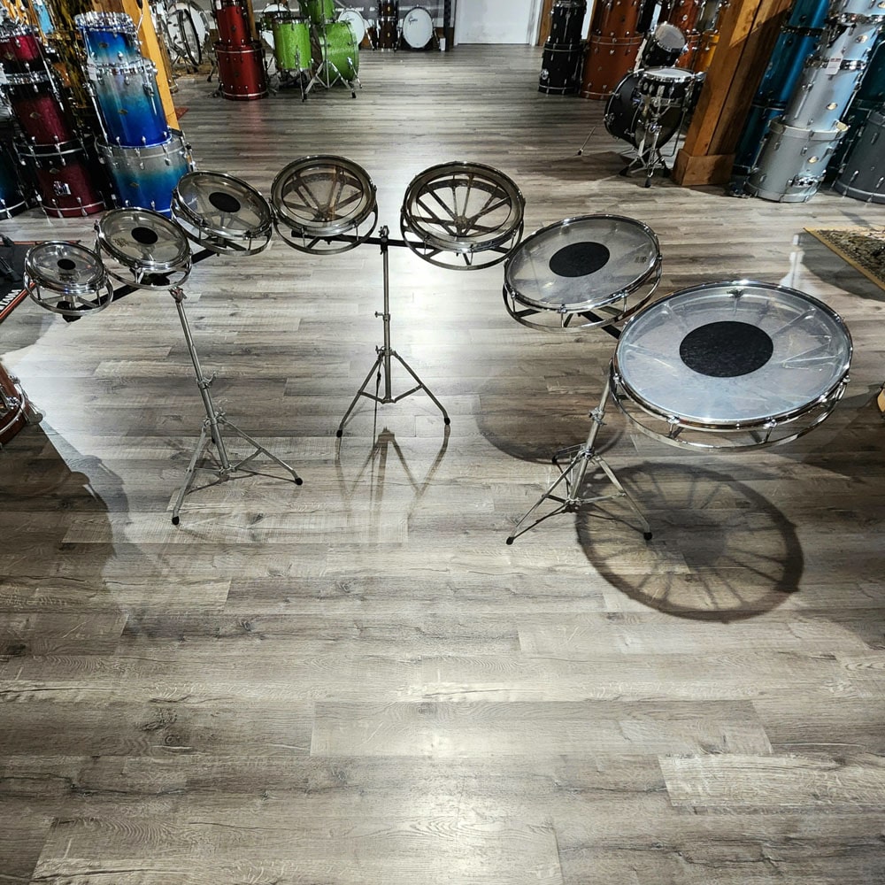 Used Vintage Remo Roto Tom 7pc Set w/Stands & Cases - Drum Center Of Portsmouth
