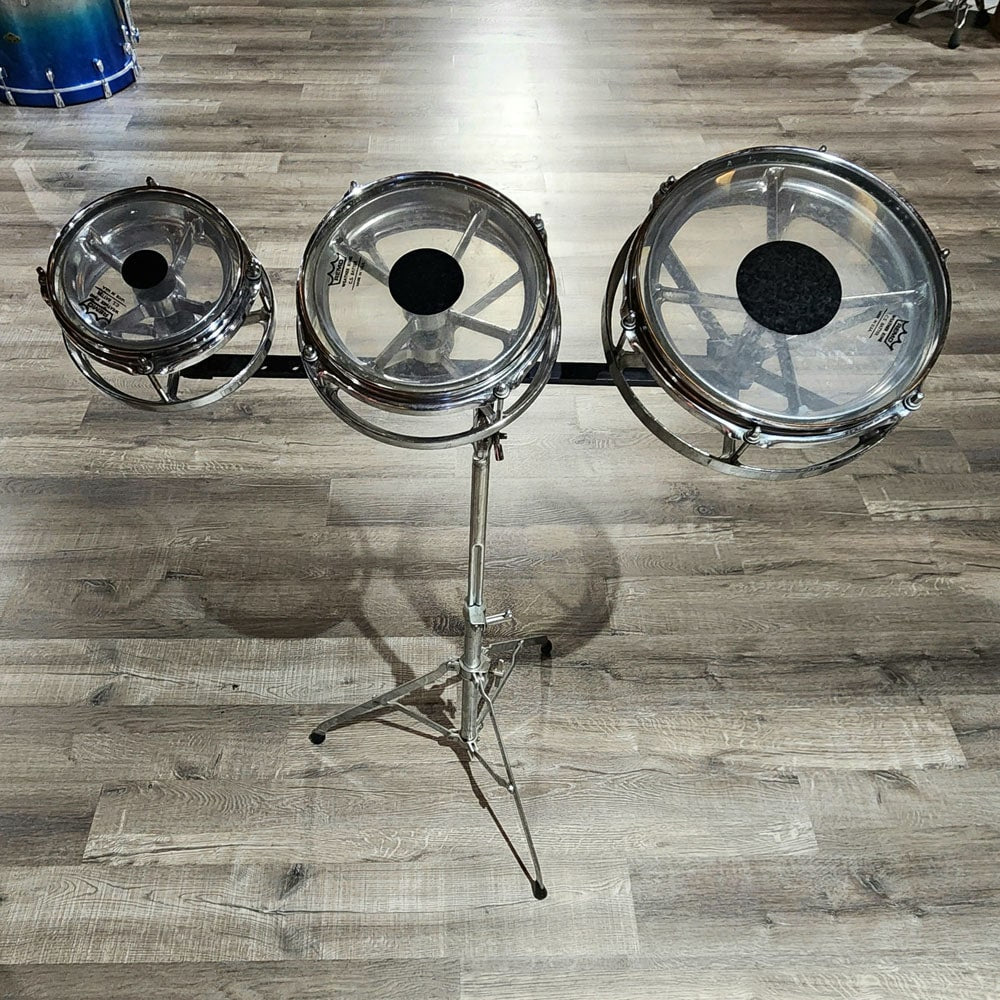 Used Vintage Remo Roto Tom 7pc Set w/Stands & Cases - Drum Center Of Portsmouth