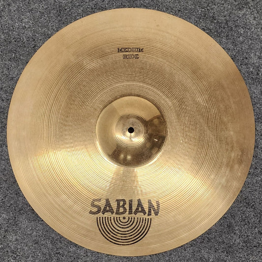 Used Vintage Sabian Medium Ride Cymbal 21" Brilliant - Drum Center Of Portsmouth