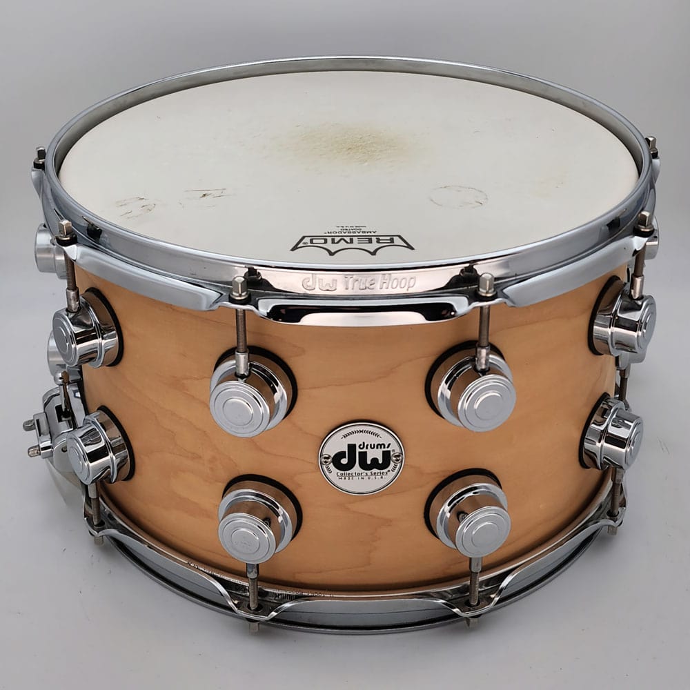 Used DW Collectors Maple Standard Snare Drum 14x8 Satin Natural - Drum Center Of Portsmouth
