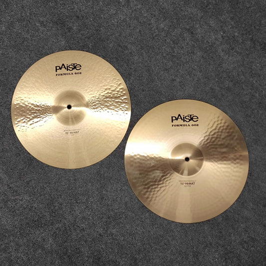 Used Paiste Formula 602 Modern Essential Hi Hat Cymbals 15" - Drum Center Of Portsmouth