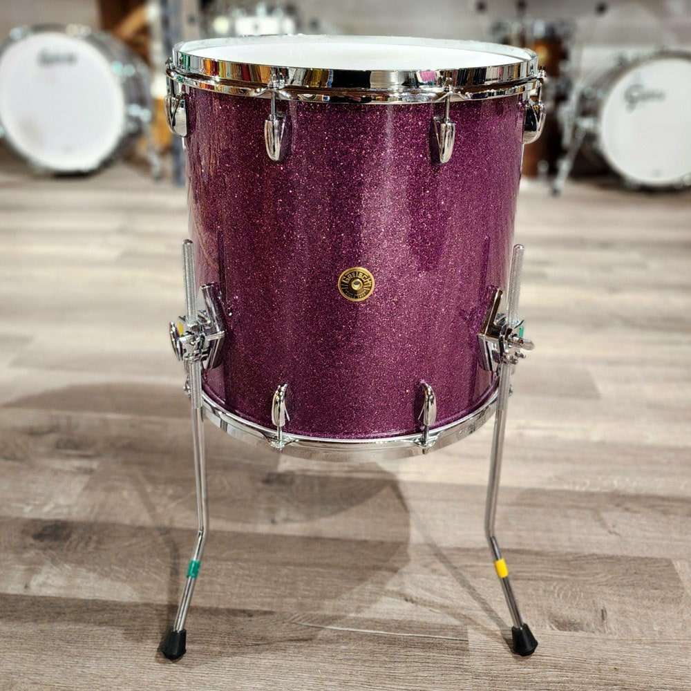 Used Gretsch Broadkaster 4pc Drum Set Purple Glass w/Extra Hoops - Drum Center Of Portsmouth