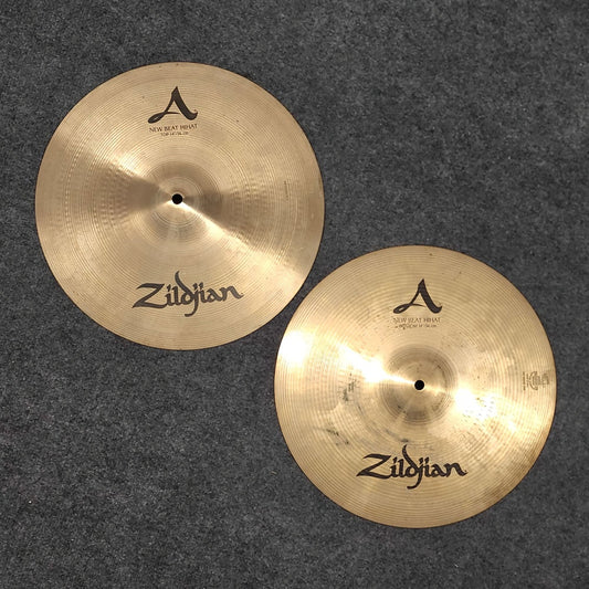 Used Zildjian A New Beat Hi Hat Cymbals 14" - Drum Center Of Portsmouth