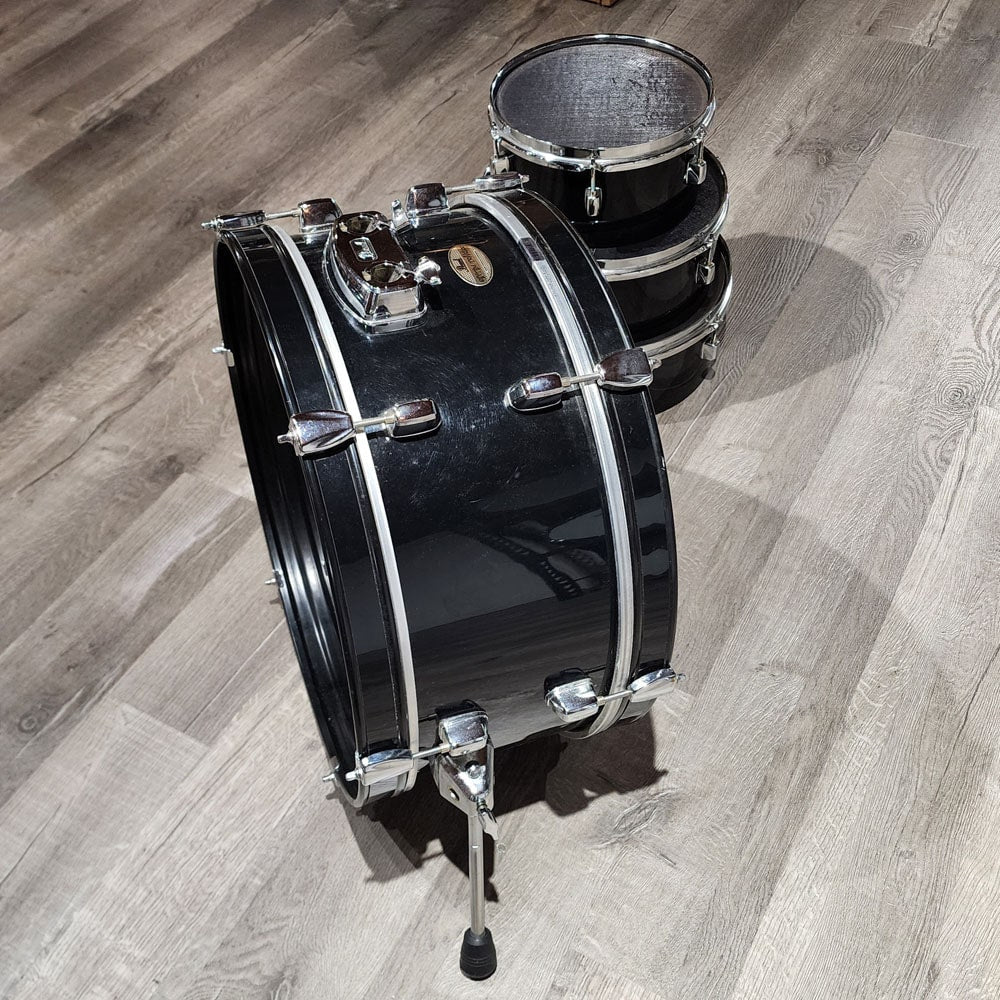 Used Pearl Rhythm Traveler 4pc Drum Set Black - Drum Center Of Portsmouth