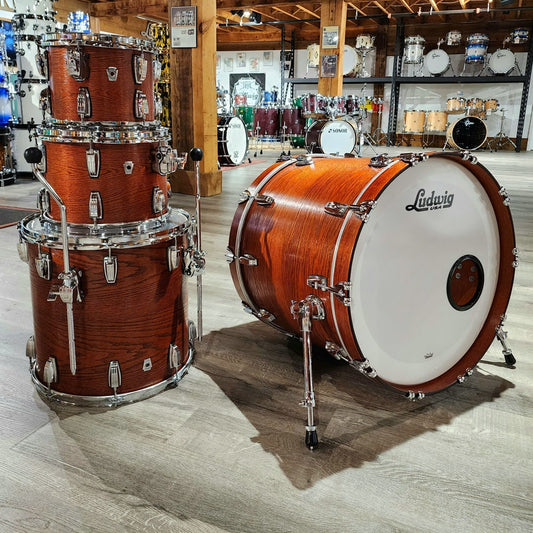 Used Ludwig Classic Oak 4pc Drum Set Tennessee Whiskey - Very Good - Drum Center Of Portsmouth