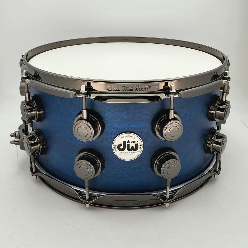 Used DW Collectors 14x7 Snare Drum Azure Oil w/Black Nickel Hardware - Excellent - Drum Center Of Portsmouth