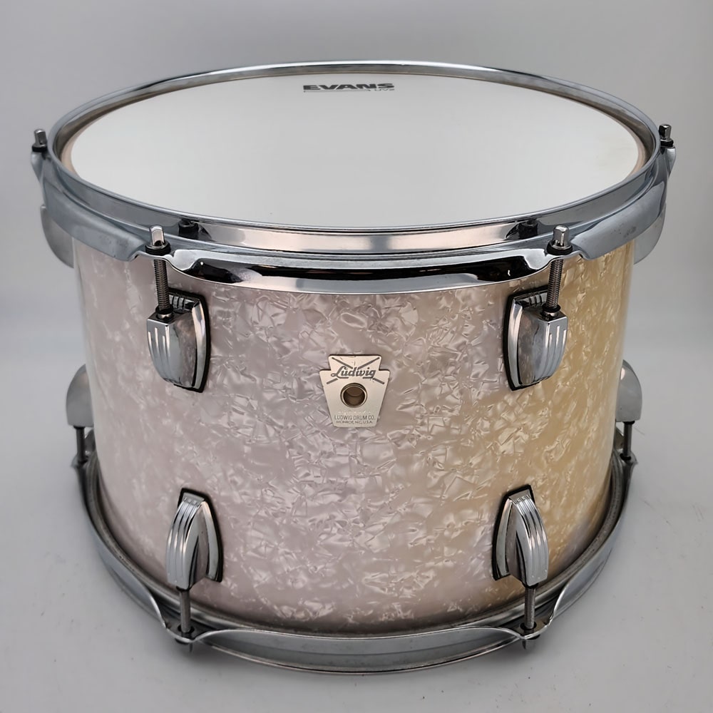 Used Ludwig Classic Maple Tom 13x9 White Marine Pearl - Good - Drum Center Of Portsmouth