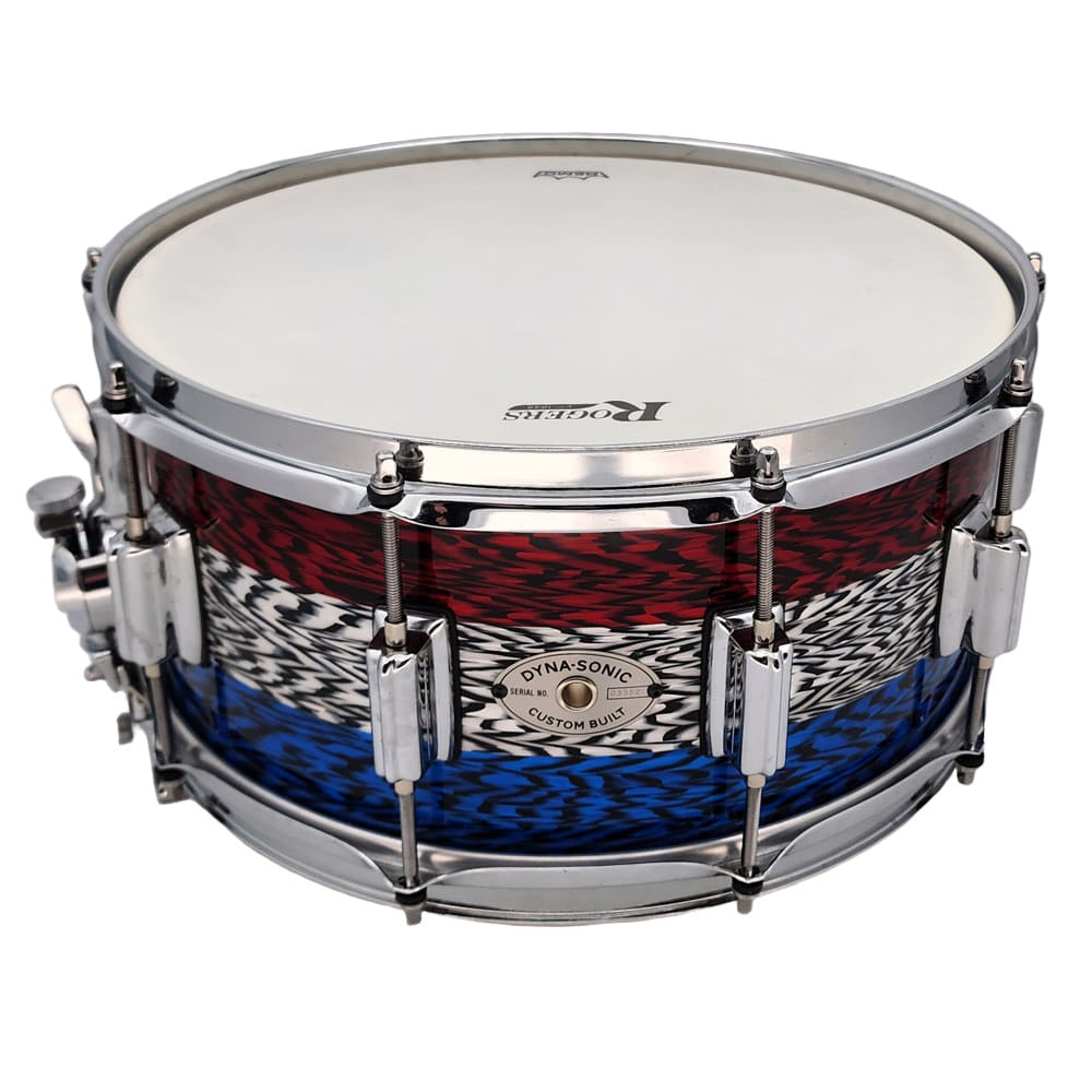Used Rogers Dyna-Sonic Snare Drum 14x6.5 Patrionyx - Very Good - Drum Center Of Portsmouth