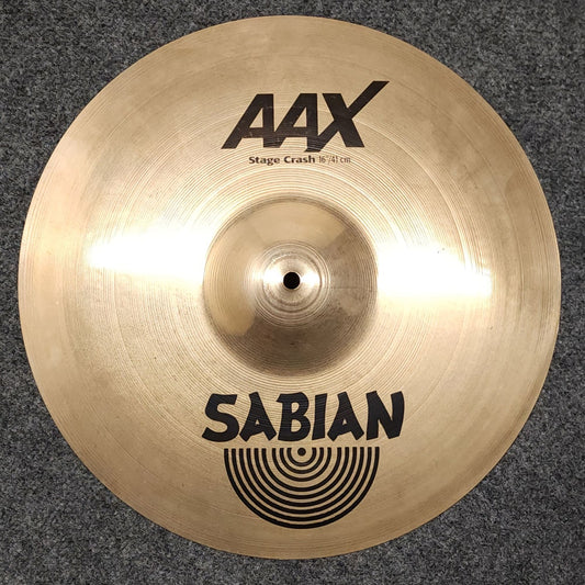Used Sabian AAX Stage Crash Cymbal 16" - Good - Drum Center Of Portsmouth