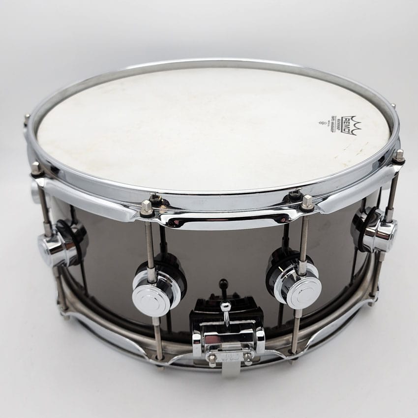 Used DW Collectors Black Nickel Over Brass Snare Drum 14x6.5 - Good - Drum Center Of Portsmouth