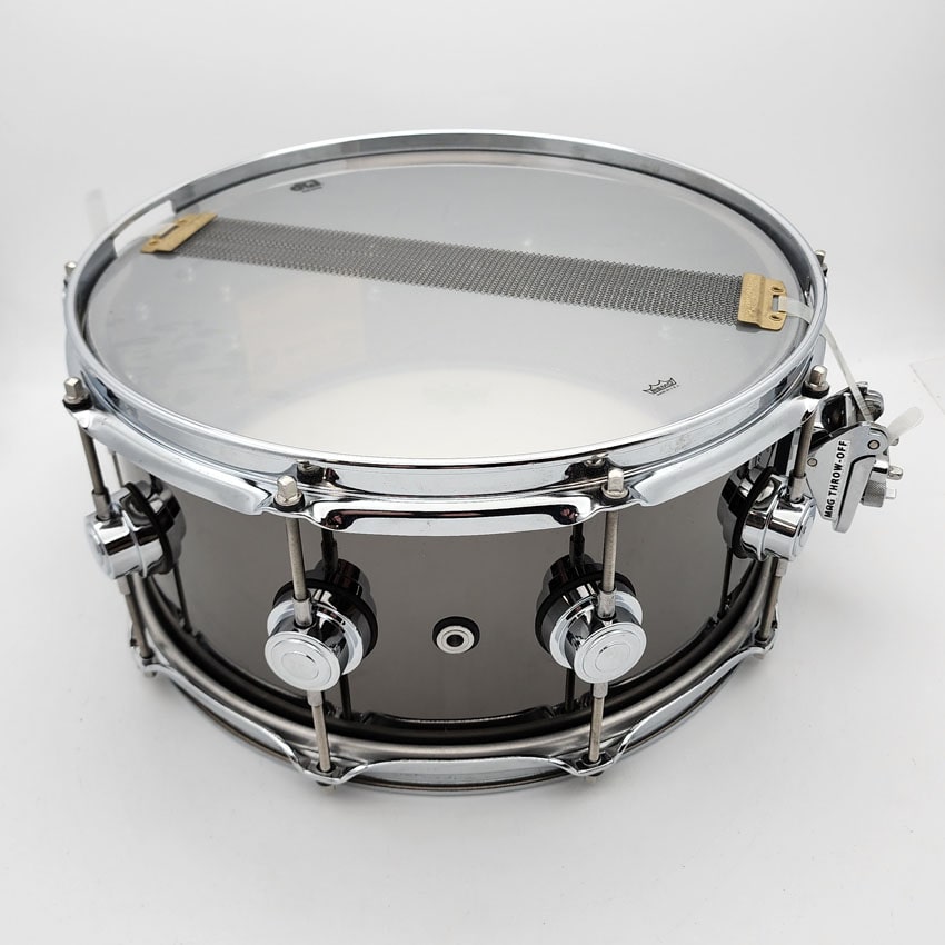 Used DW Collectors Black Nickel Over Brass Snare Drum 14x6.5 - Good - Drum Center Of Portsmouth