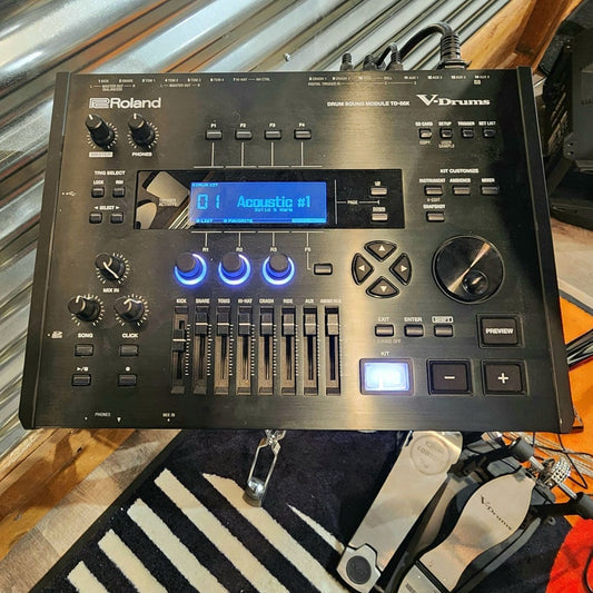 Used Roland VAD706 V-Drums Acoustic Design Electronic Drum Set w/DW Hardware Pack - White - Drum Center Of Portsmouth