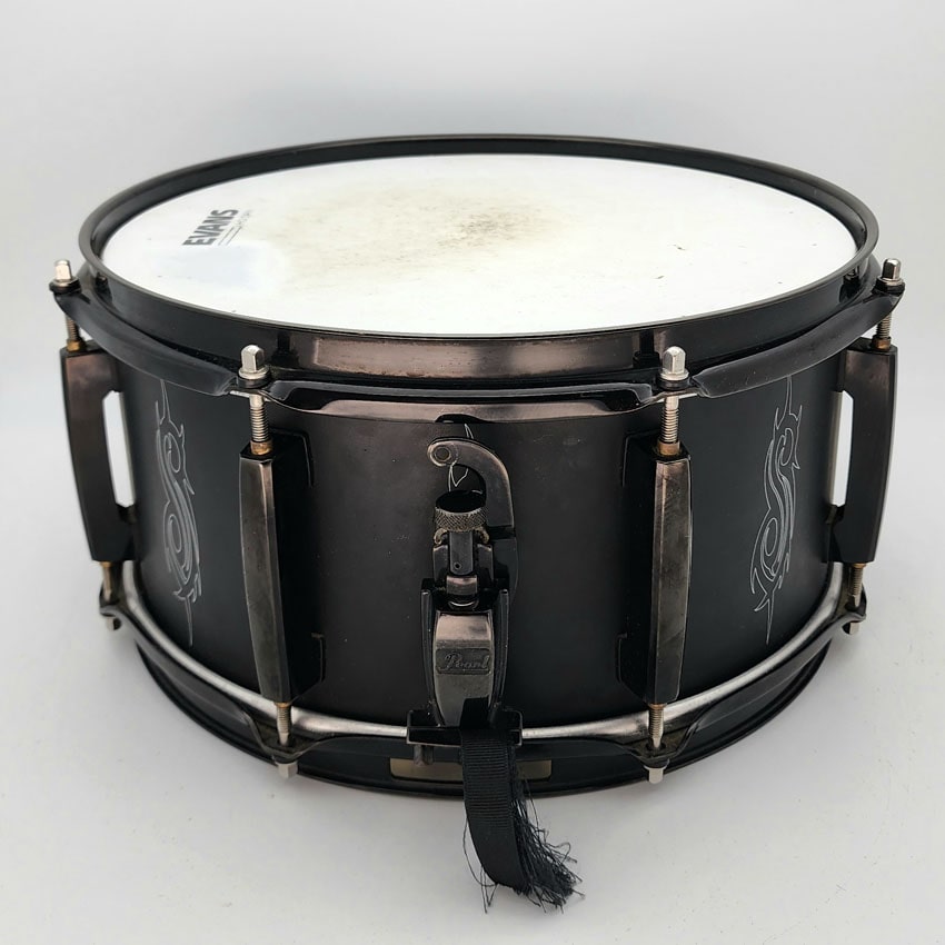 Used Pearl Joey Jordison Snare Drum 13x6.5 Matte Black - Fair - Drum Center Of Portsmouth