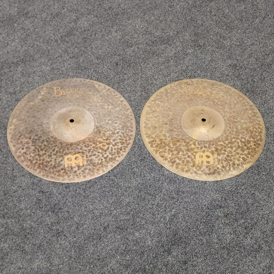 Used Meinl Byzance Extra Dry Medium Hi Hat Cymbals 14" - Very Good - Drum Center Of Portsmouth