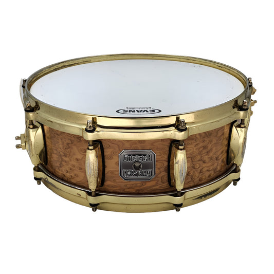 Used Gretsch USA Custom Limited Red Camphor Snare Drum 14x5 w/Brass Hardware - Good - Drum Center Of Portsmouth