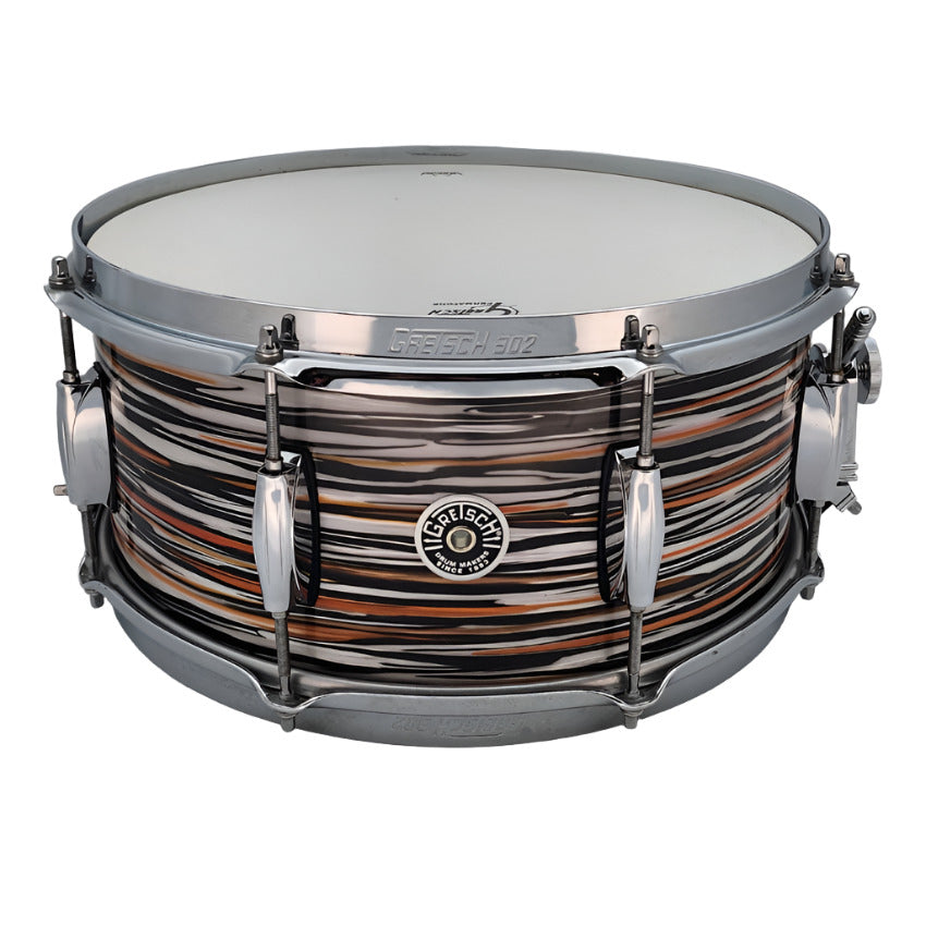 Used Gretsch Brooklyn Snare Drum 14x6.5 Burnt Orange Oyster - Very Good - Drum Center Of Portsmouth