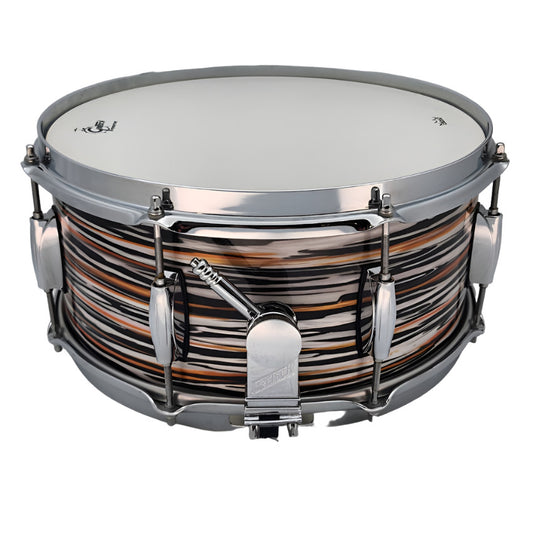 Used Gretsch Brooklyn Snare Drum 14x6.5 Burnt Orange Oyster - Very Good - Drum Center Of Portsmouth