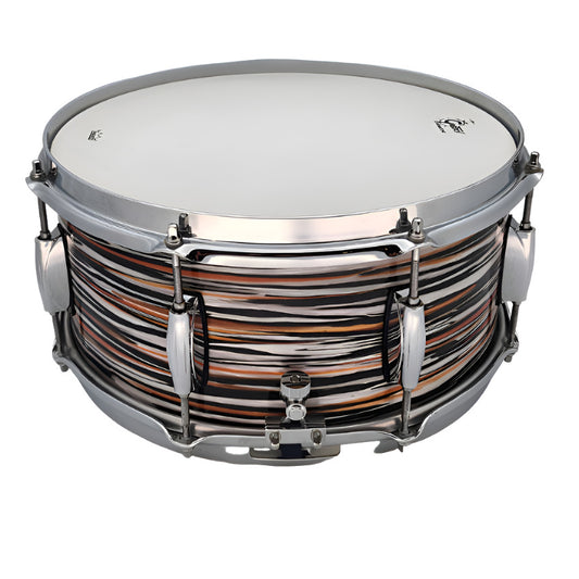 Used Gretsch Brooklyn Snare Drum 14x6.5 Burnt Orange Oyster - Very Good - Drum Center Of Portsmouth