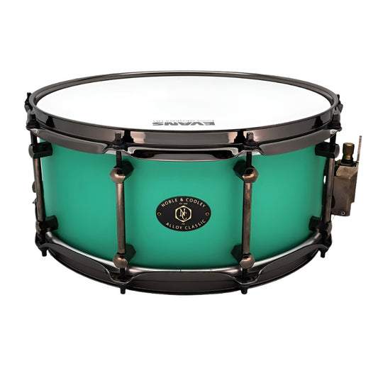 Used Noble & Cooley Alloy Classic Snare Drum 14x6 Mint w/Black Hardware - Very Good - Drum Center Of Portsmouth
