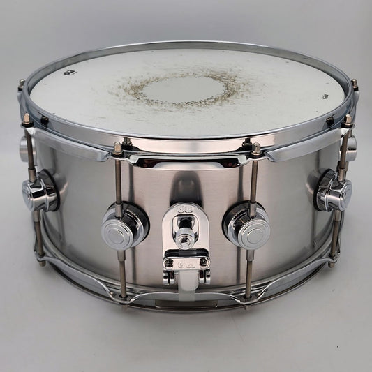 Used DW Collectors Thin Aluminum Snare Drum 14x6.5 - Very Good - Drum Center Of Portsmouth