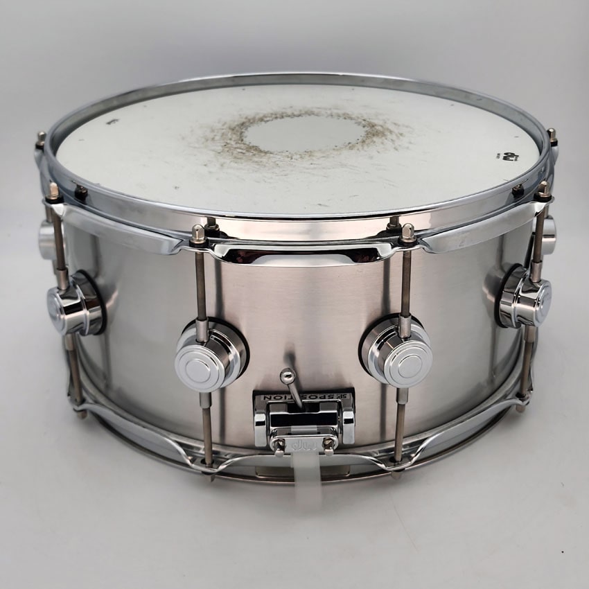 Used DW Collectors Thin Aluminum Snare Drum 14x6.5 - Very Good - Drum Center Of Portsmouth