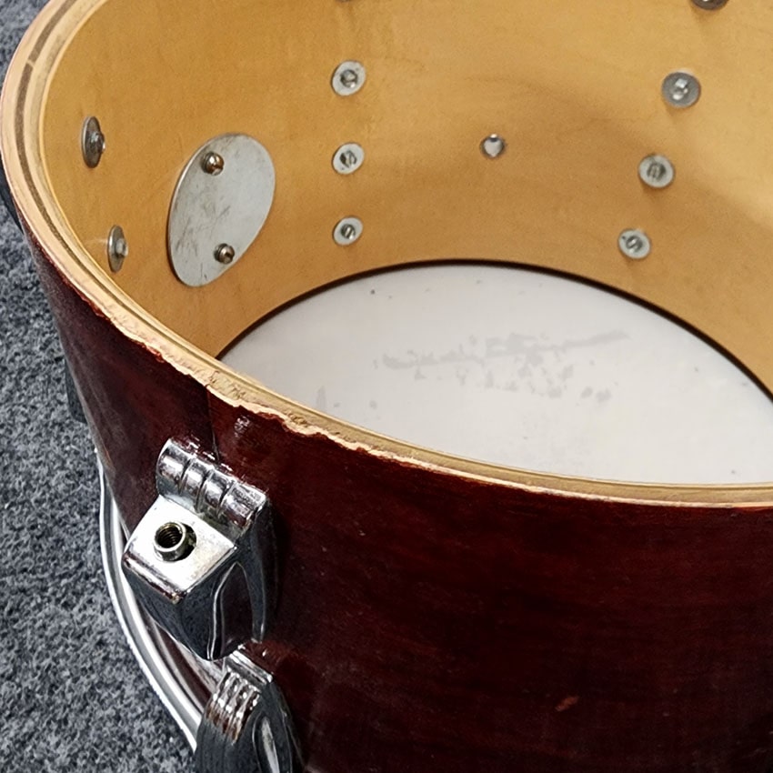 Used Ludwig Classic Maple 4pc Drum Set Cherry Stain - Fair - Drum Center Of Portsmouth