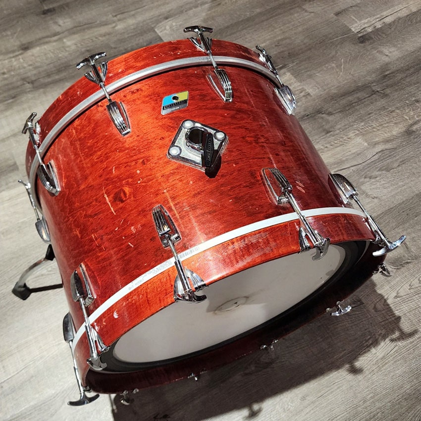 Used Ludwig Classic Maple 4pc Drum Set Cherry Stain - Fair - Drum Center Of Portsmouth