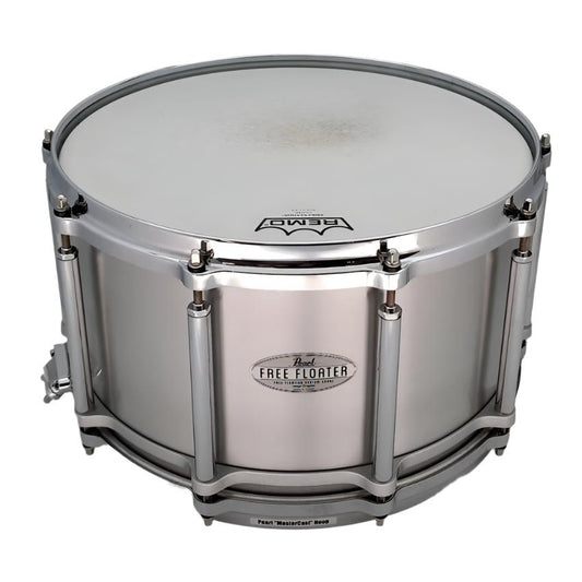 Used Pearl Seamless Aluminum Free Floating Snare Drum 14x8 - Very Good - Drum Center Of Portsmouth