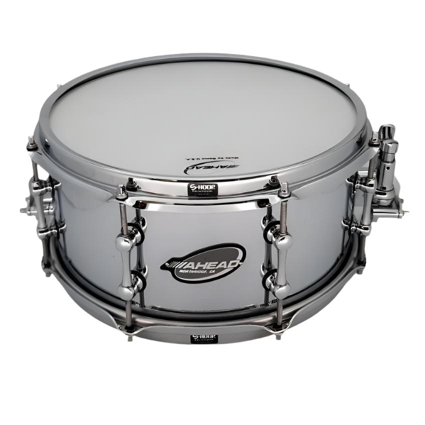 Used Ahead Chrome On Brass Snare Drum 13x6 w/Dunnett Throw-Off - Drum Center Of Portsmouth