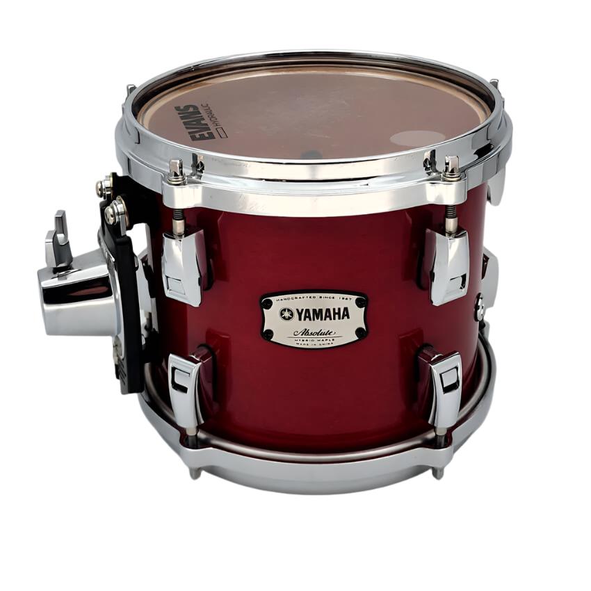 Used Yamaha Absolute Hybrid Maple Tom 8x7 Red Autumn - Good - Drum Center Of Portsmouth