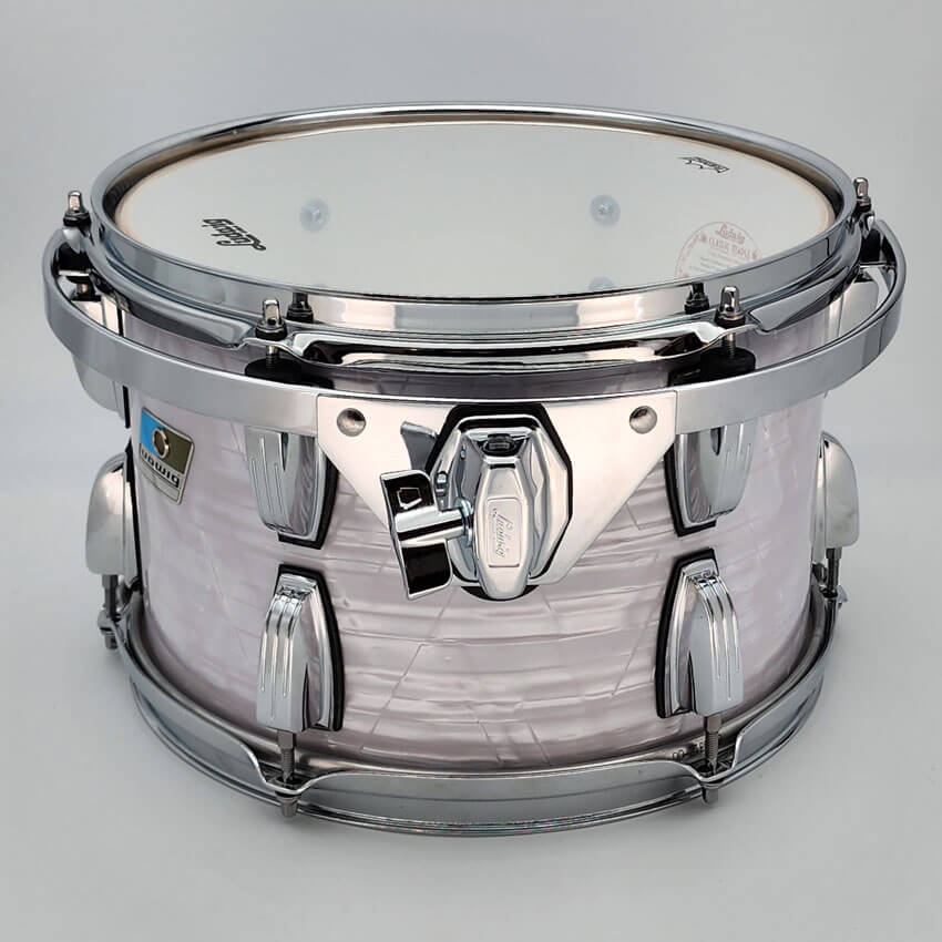 Used Ludwig Classic Maple Tom 12x8 70s White Marine Pearl w/Vibraband - Drum Center Of Portsmouth