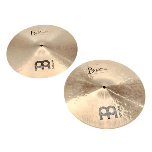 Used Meinl Byzance Traditional Medium Hi Hat Cymbals 14" - Very Good - Drum Center Of Portsmouth