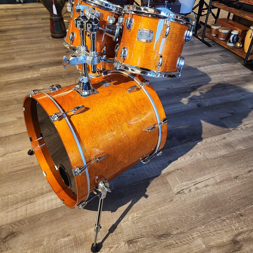 Used Yamaha Stage Custom 4pc Drum Set Honey Amber - Good - Drum Center Of Portsmouth