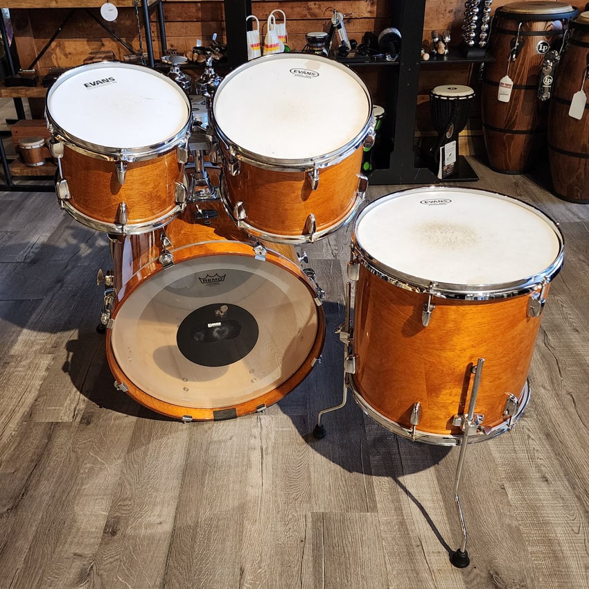 Used Yamaha Stage Custom 4pc Drum Set Honey Amber - Good - Drum Center Of Portsmouth