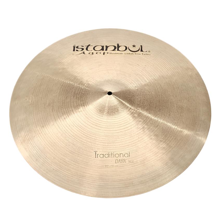 Used Istanbul Agop Traditional Dark Ride Cymbal 22" 2363 grams - Drum Center Of Portsmouth