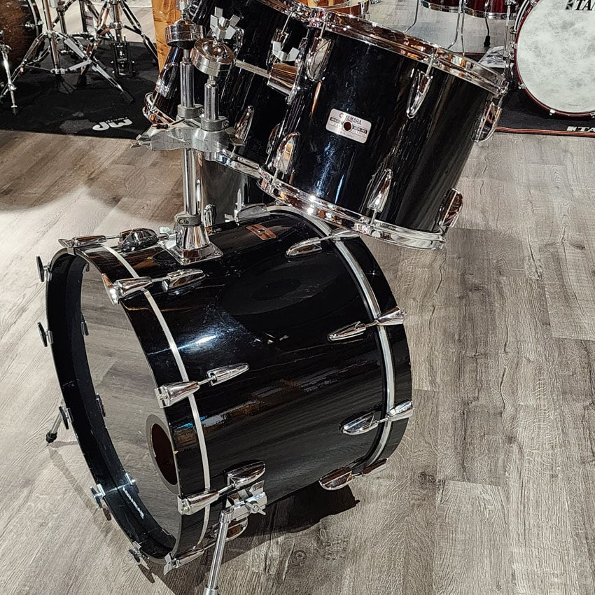 Used Vintage Yamaha Tour 8000 4pc Drum Set Black MIJ - Fair - Drum Center Of Portsmouth