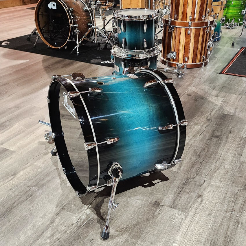 Used Pearl Session Select Birch 4pc Drum Set Blue Burst - Good - Drum Center Of Portsmouth