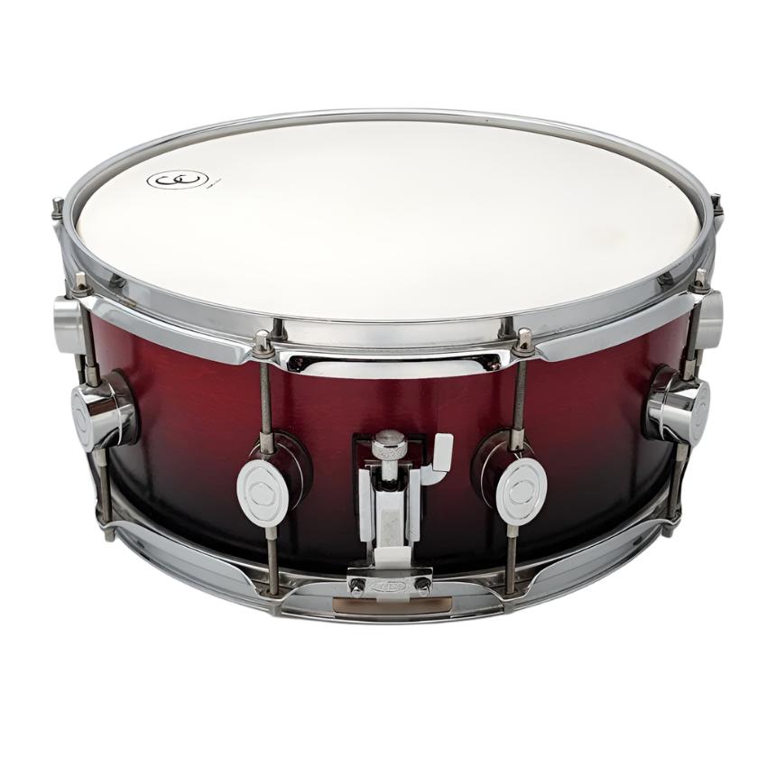 Used Pacific Snare Drum 14x5.5 Red to Black Burst - Good - Drum Center Of Portsmouth
