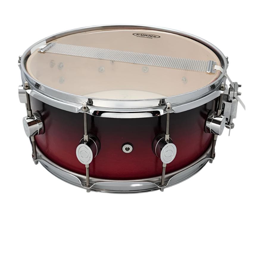 Used Pacific Snare Drum 14x5.5 Red to Black Burst - Good - Drum Center Of Portsmouth